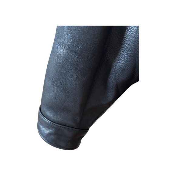 Rare Max USA Men 4X Vintage Genuine Black Leather Jacket 90s Hip Hop Zip Liner - Picture 6 of 11